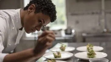 A woman preparing food