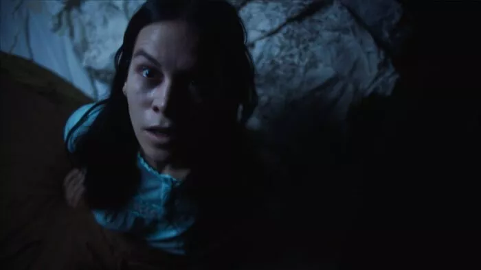 A woman looking scared