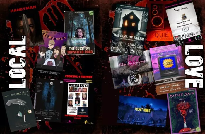 Posters and images from the "Local Love" block of the Happenstance Horror Fest