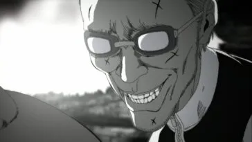 Scary gang member in Adult Swim's Uzumaki episode 4