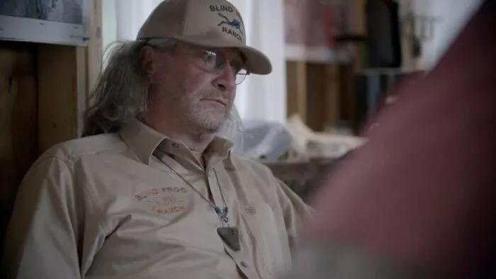 Duane Ollinger sits around the table at the Miner's Shack