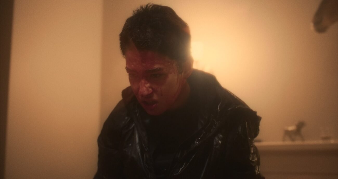 Sayara covered in blood