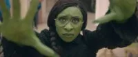 Elphaba Thropp (Cynthia Erivo) holds up her hands while doing sorcery in the 2024 film, "Wicked."