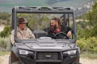 Eric and Chad drive to the ranch in the Side-by-Side