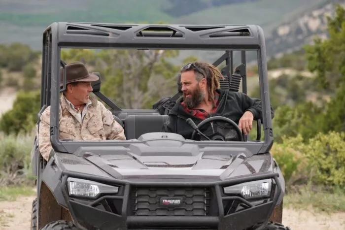 Eric and Chad drive to the ranch in the Side-by-Side