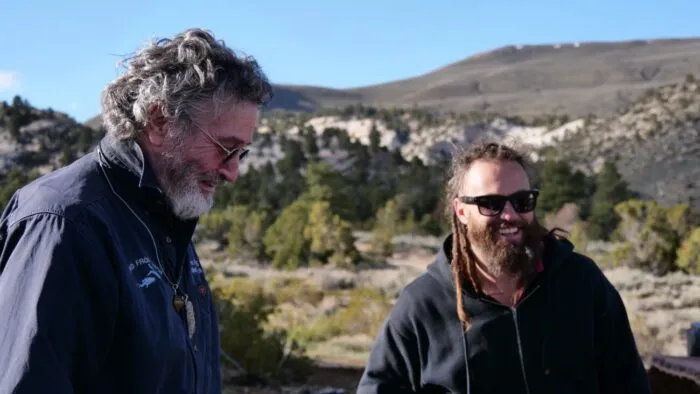 Duane Ollinger and Chad Ollinger smile at Bead Site