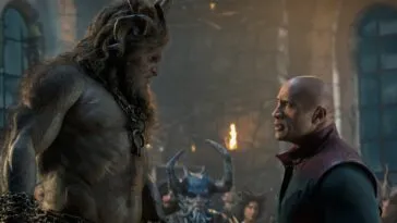 Krampus and Callum facing off