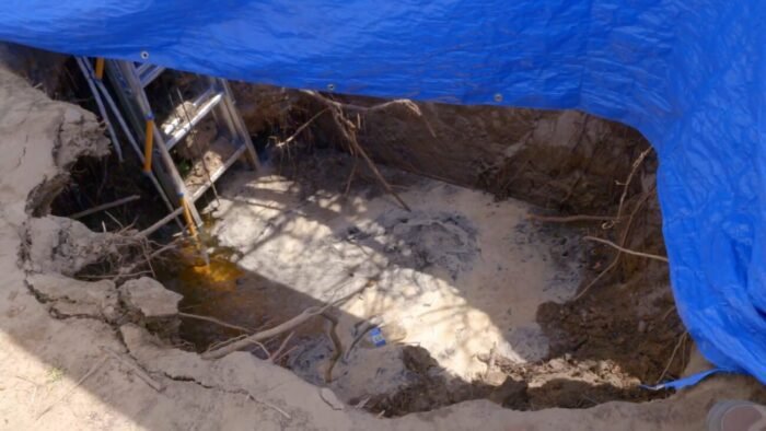 One of the trespasser's tunnels has completely flooded