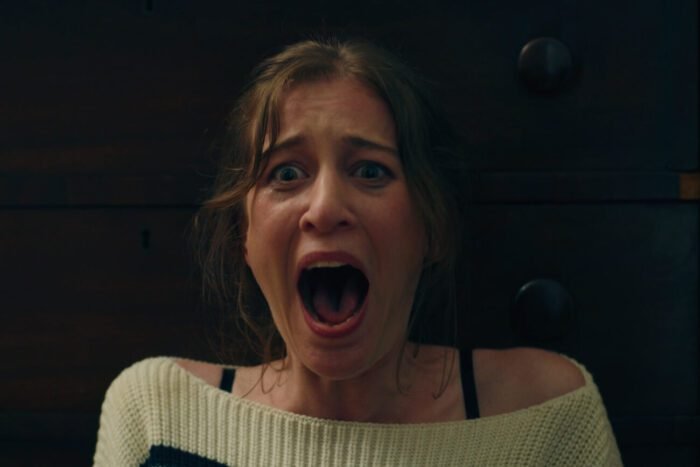 A screaming woman