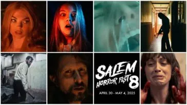 seven images from each of Salem Horror Fest 8's featured selections form a collage