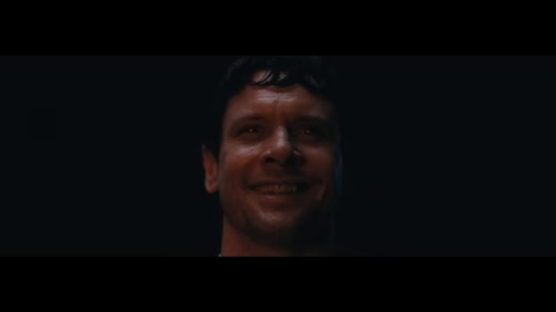 Remmick, a vampire grins an evil smile.
