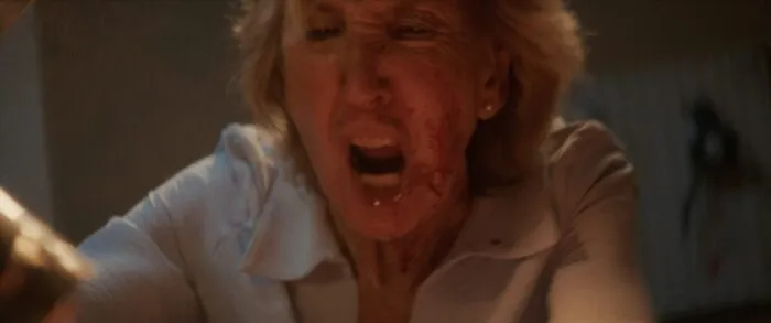 A woman screaming angrily