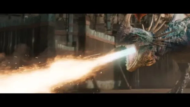 A Dragon breathing flames