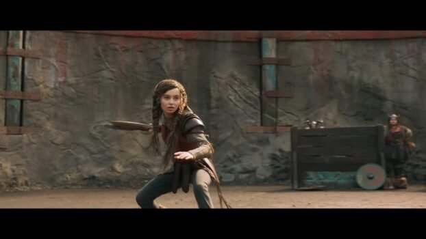 Astrid readies an axe