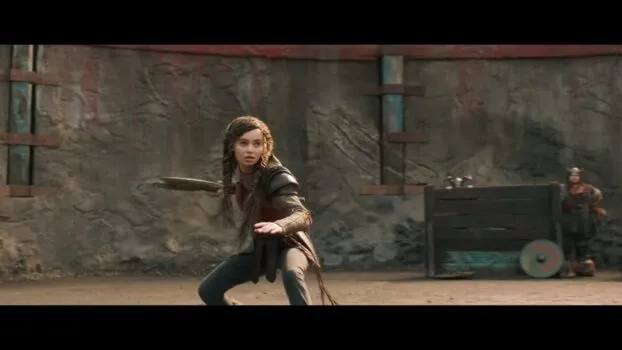 Astrid readies an axe