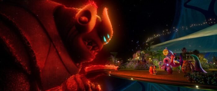 Grigon talks to Elio and company through a holo-projection.