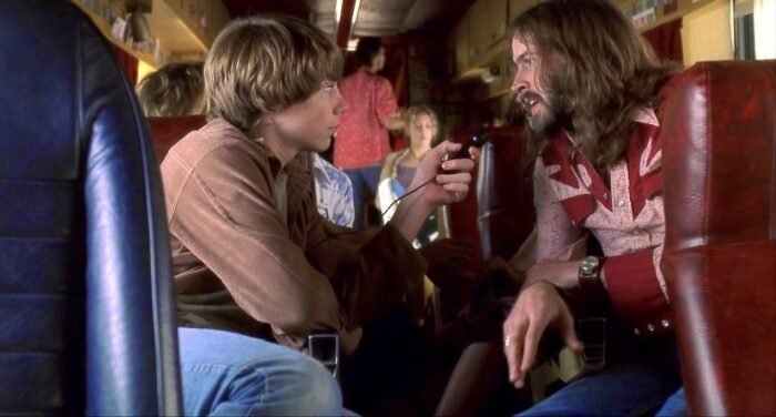 William interview band on tour bus in the Cameron Crowe film Almost Famous