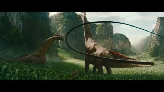 Two large dinos with large tails