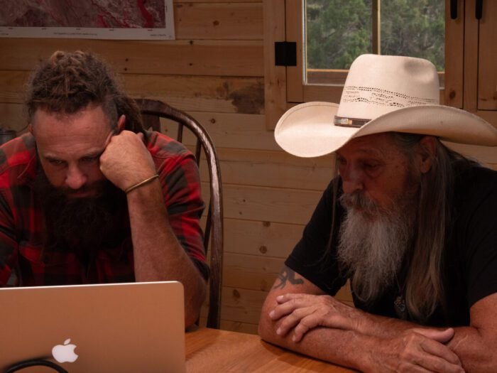 At The Hideout, Chad reviews Charlie's footage that the cameras were able to pick up of the trespasser (Blind Frog Ranch: Spies in the Sky)