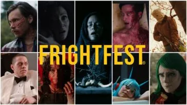 A collage of images from films appearing at FrightFest 2025.