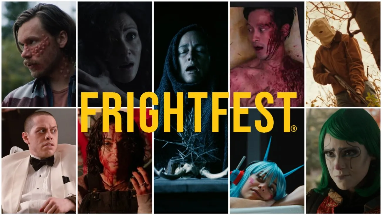 A collage of images from films appearing at FrightFest 2025.