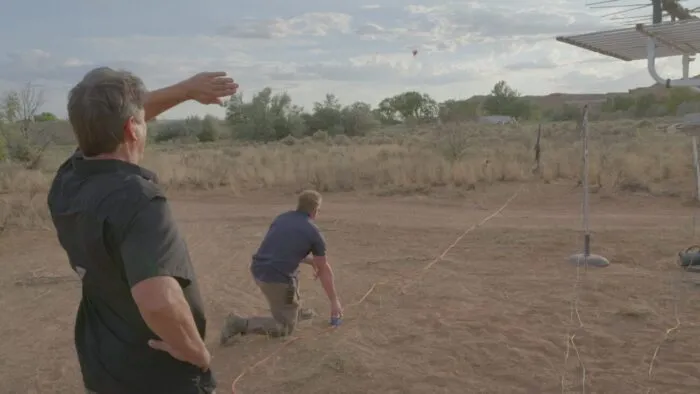 Dr. Travis Taylor and Jim Royston look toward the Bubble