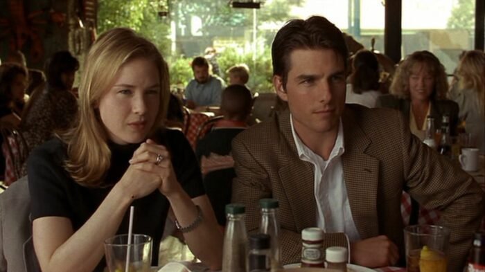 Dorothy and Jerry in Jerry Maguire in the Cameron Crowe film Jerry Maguire.