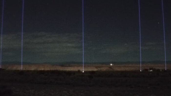 Multiple lasers light the sky (Skinwalker Ranch: Lights Out)