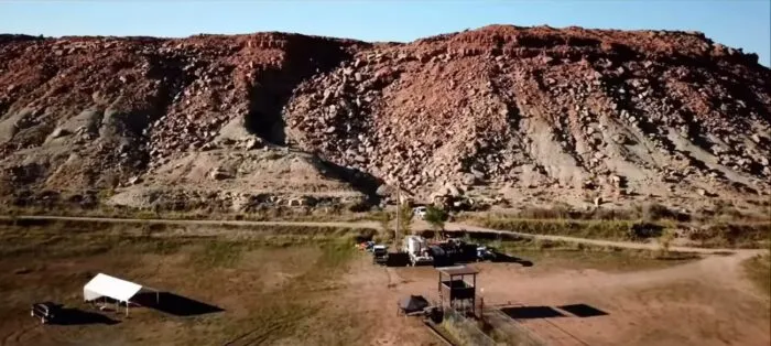 A full view of the Mesa Drill Site