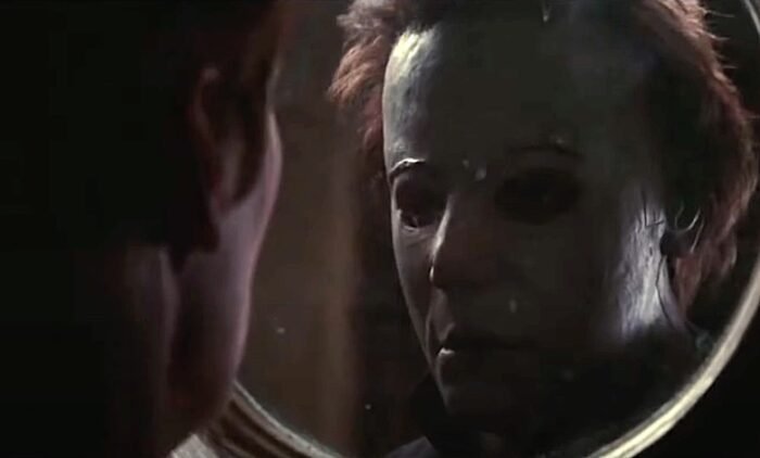 Michael looks at Laurie through a window in Halloween H20