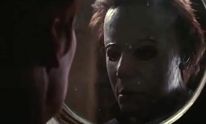 Michael looks at Laurie through a window in Halloween H20