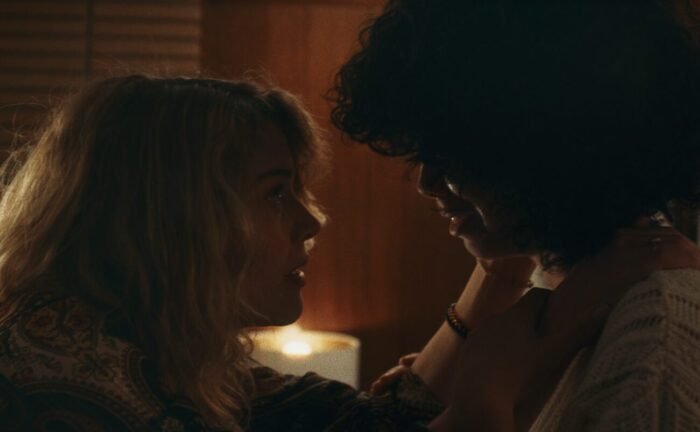 Chrissy (Mallory Everton) comforting Lucy (Alexis Zollicoffer) in I See the Demon