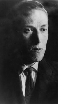 This is R. H. Barlow's 1934 photograph of H. P. Lovecraft.