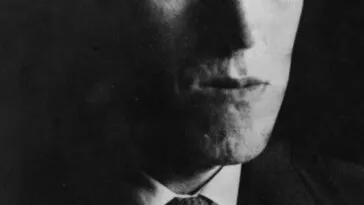 This is R. H. Barlow's 1934 photograph of H. P. Lovecraft.